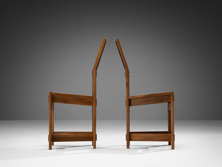 Giuseppe Rivadossi Set of Six Dining Chairs in Walnut