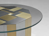 Paul Evans for Directional 'Cityscape' PE200 Side Table in Steel and Brass