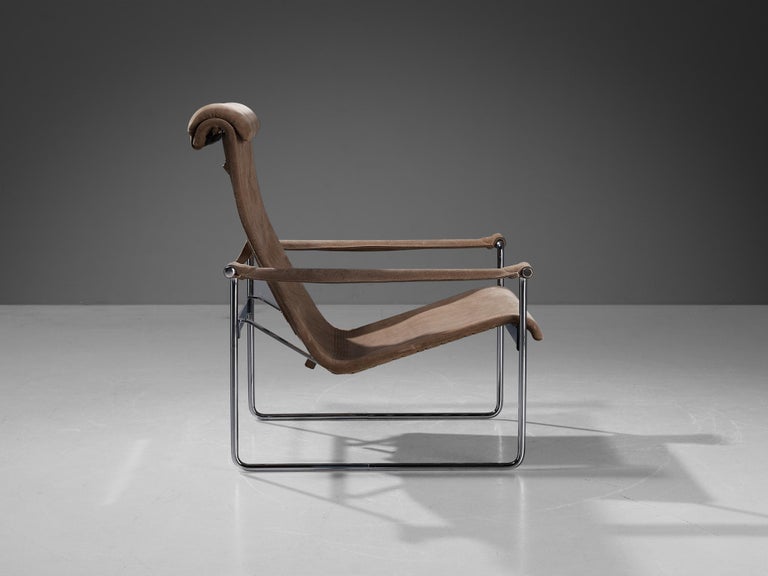 Hans Könecke for Tecta Lounge Chair in Brown Suede