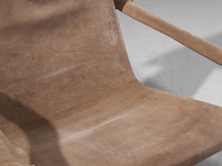 Hans Könecke for Tecta Lounge Chair in Brown Suede