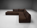 Modular Sofa in Brown Fabric