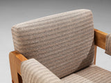 Cubic Lounge Chair in Light Grey Upholstery