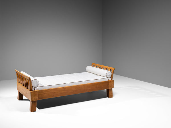 Ugo Cara Daybed with Geometrical Wood Work in Cherry