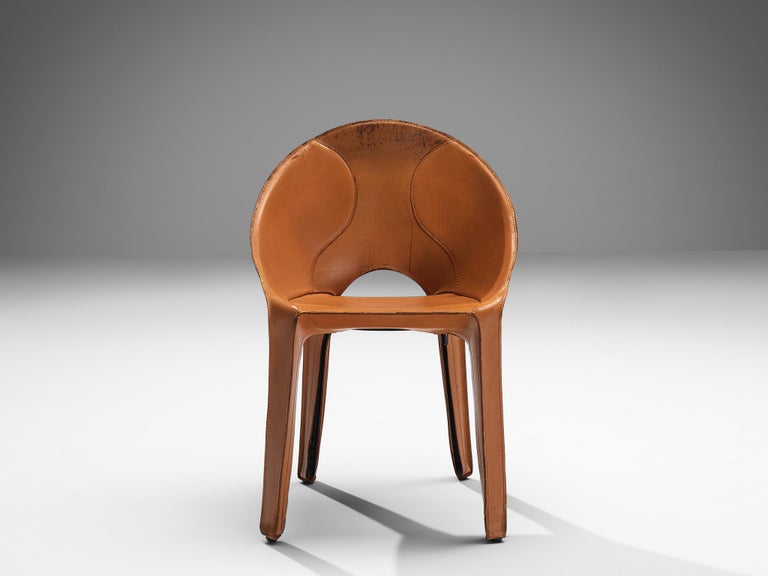 Mario Bellini Set of Six 'Lira E Liuto' Dining Chairs in Leather