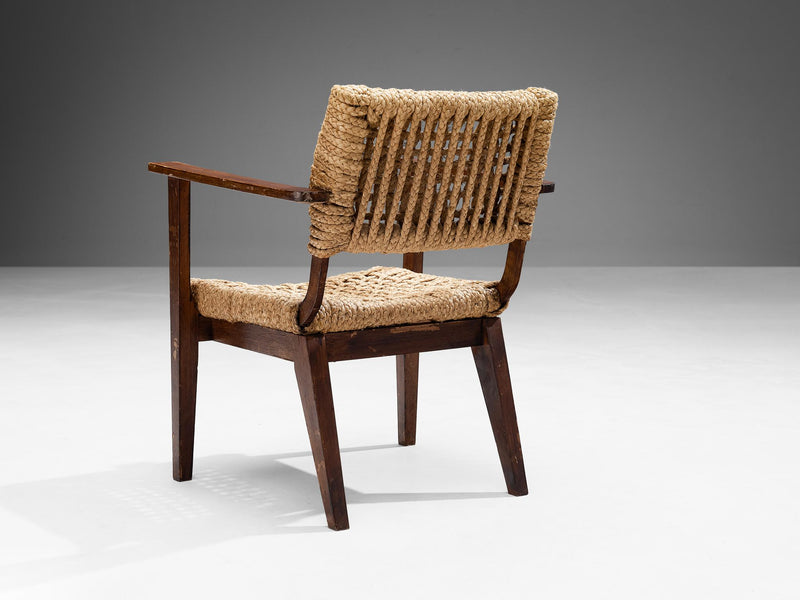 Adrian & Frida Minet for Vibo Pair of Armchairs in Wicker Straw