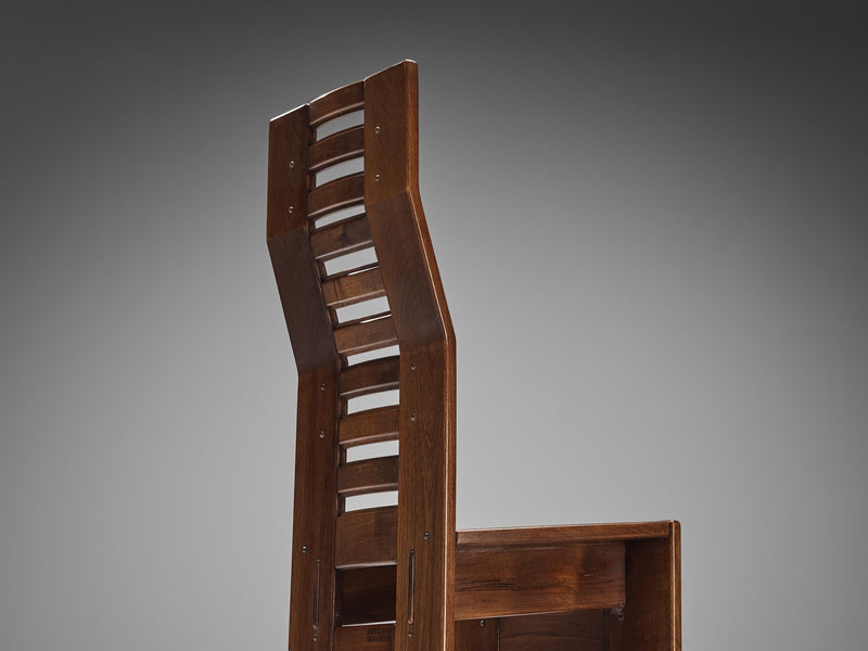 Giuseppe Rivadossi Set of Four 'Castello' Chairs in Walnut