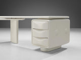 Ernest 'Igl' Hofmann Corner Desk in White Fiberglass