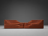 Ubald Klug for De Sede Pair of 'Terrazza' Landscapes in Red Leather