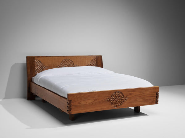 Giuseppe Rivadossi for Officina Rivadossi King Bed in Walnut