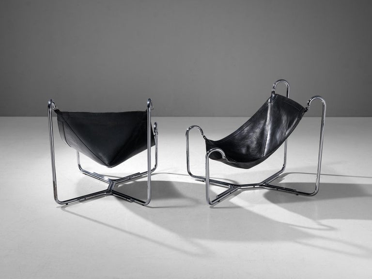 Gianni Pareschi and Ezio Didone for Busnelli Pair of 'Baffo' Lounge Chairs