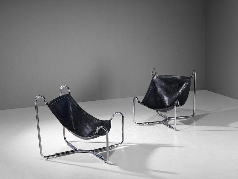 Gianni Pareschi and Ezio Didone for Busnelli Pair of 'Baffo' Lounge Chairs