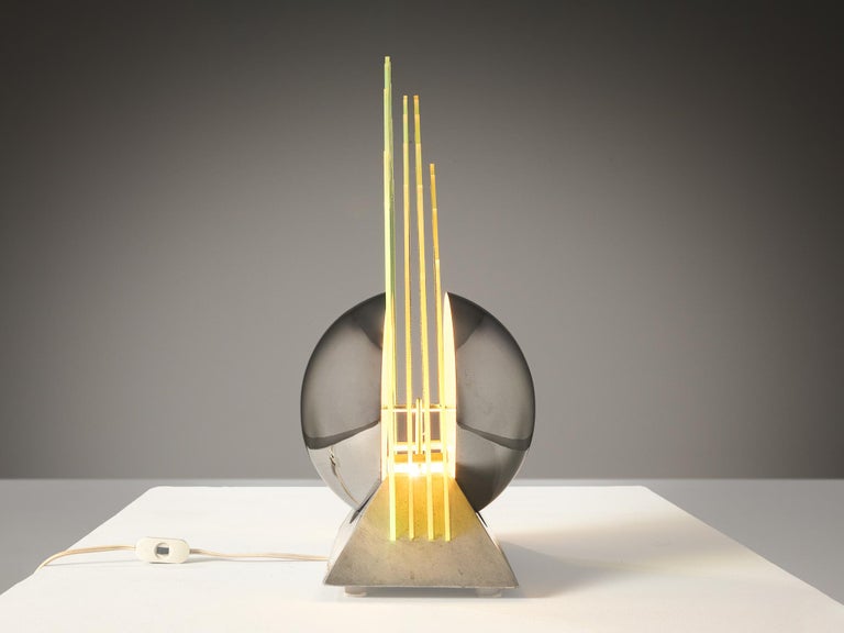 Gae Aulenti Table Lamp in Plexiglass and Metal