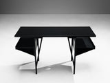 Achille Castiglioni & Paolo Ferrari Desk 'Quark' in Black Lacquered Wood