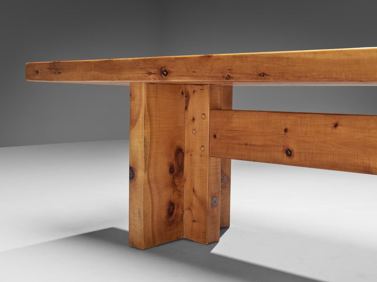 Giuseppe Rivadossi for Officina Rivadossi Large Dining Table in Pine