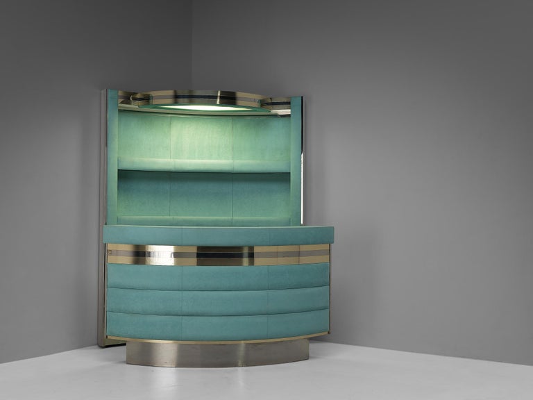 Stunning Cocktail Bar Cabinet in the Style of Willy Rizzo