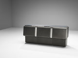 Vittorio Introini 'Colby' Sideboard in Grey Lacquered Wood and Metal