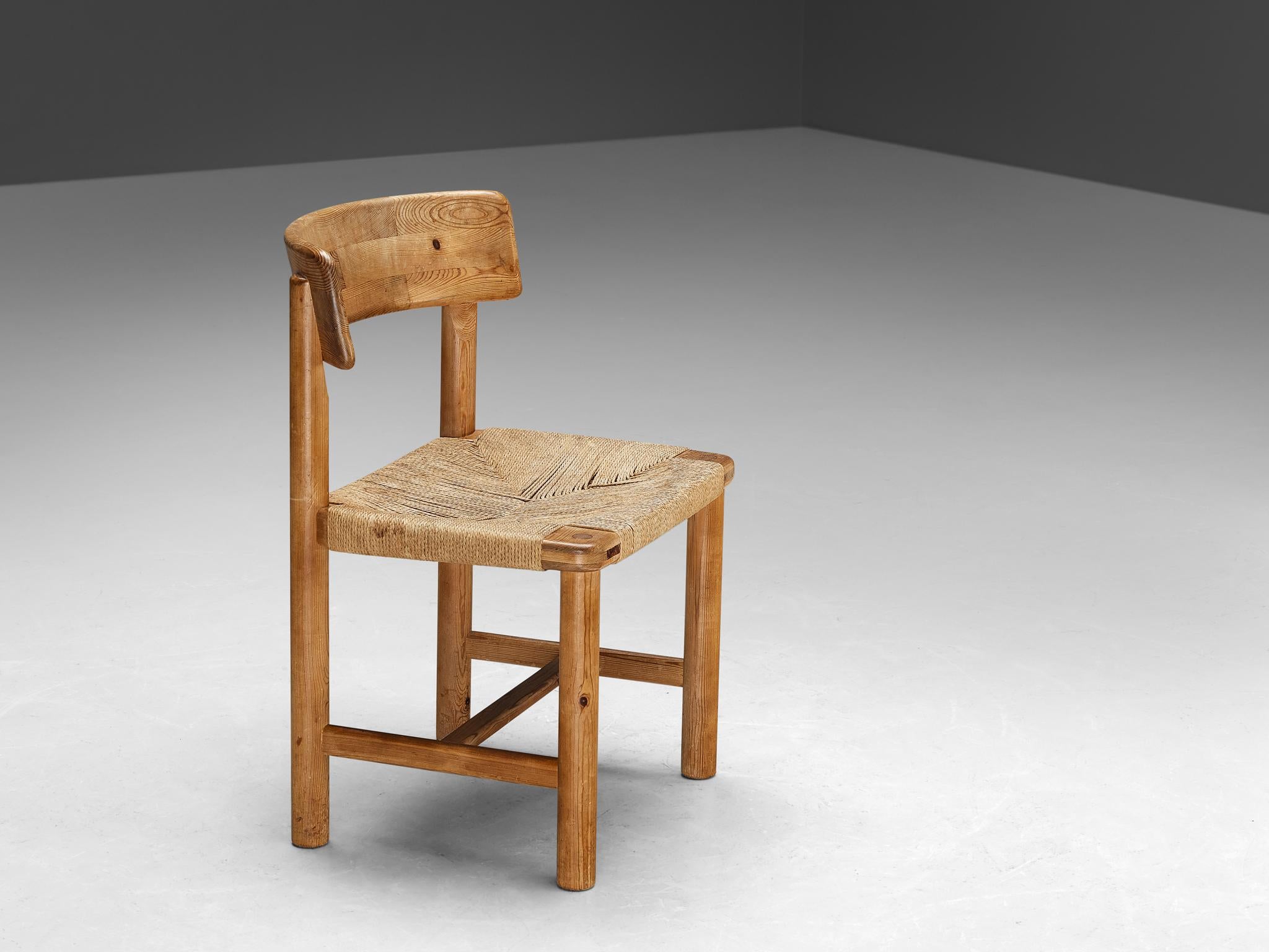 Rainer Daumiller Dining Chair in Pine and Papercord