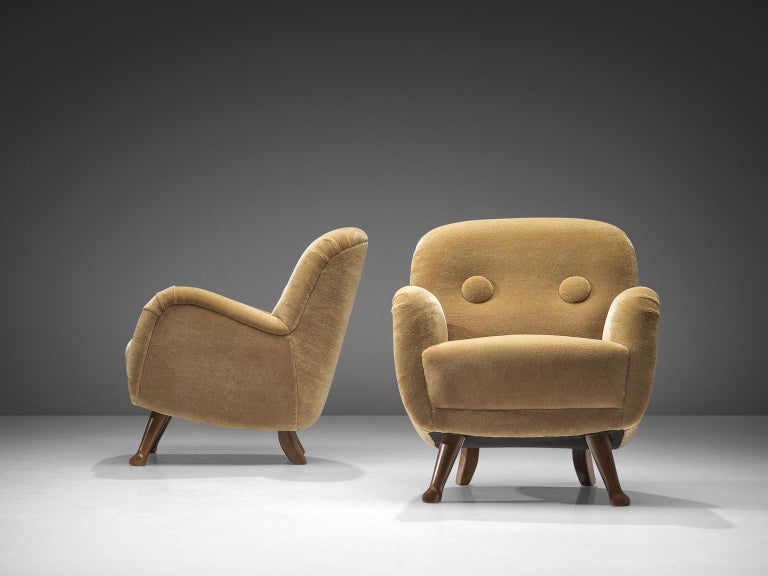 Berga Mobler Lounge Chairs in Beige Teddy