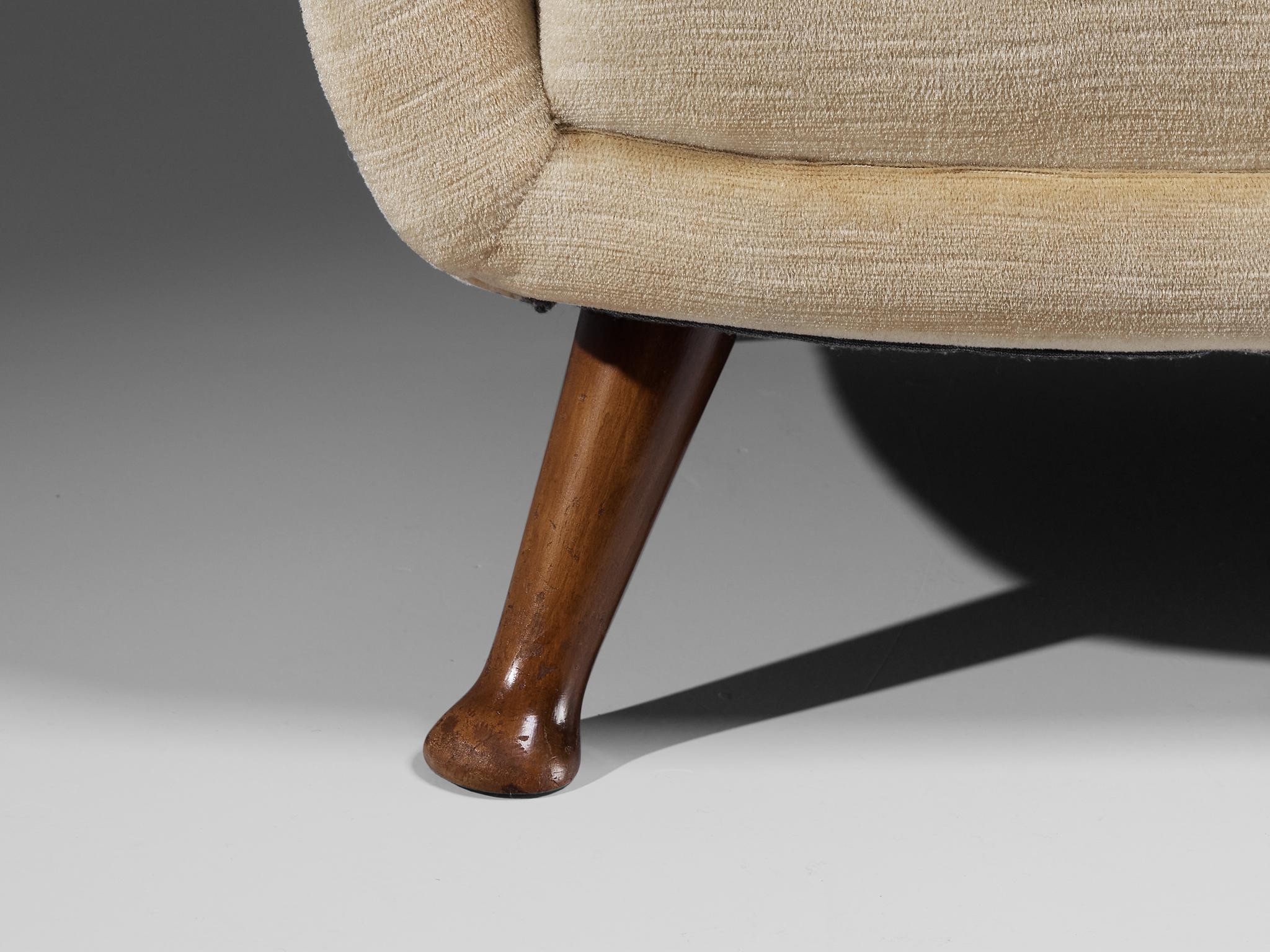 Berga Mobler Sofa in Beige Wool Upholstery