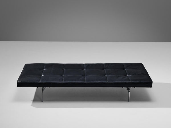 Poul Kjærholm for E. Kold Christensen 'PK80' Daybed in Leather and Steel