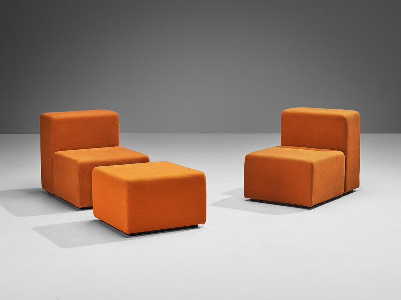 Giancarlo Piretti for Anonima Castelli 'Sistema 61' Pair of Lounge Chairs