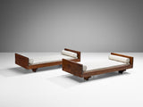 Giuseppe Rivadossi for Officina Rivadossi Single Beds in Walnut and Oak
