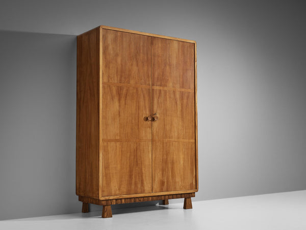 Unique Art Deco Highboard in Chestnut and Maple