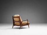 Phillip Lloyd Powell Pair of 'New Hope' Lounge Chairs in American Walnut