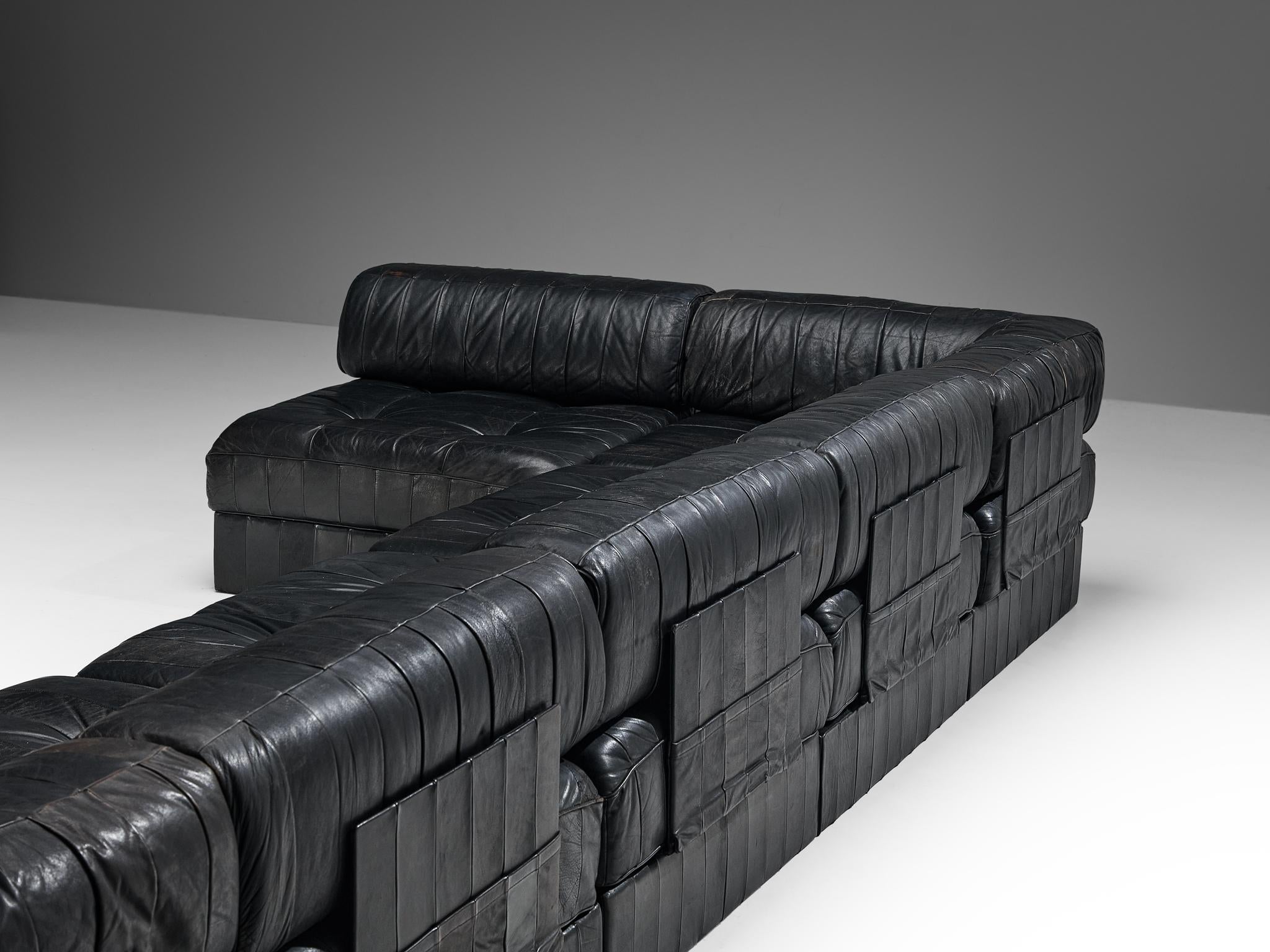 De Sede Ds 88 Modular Sofa In Black