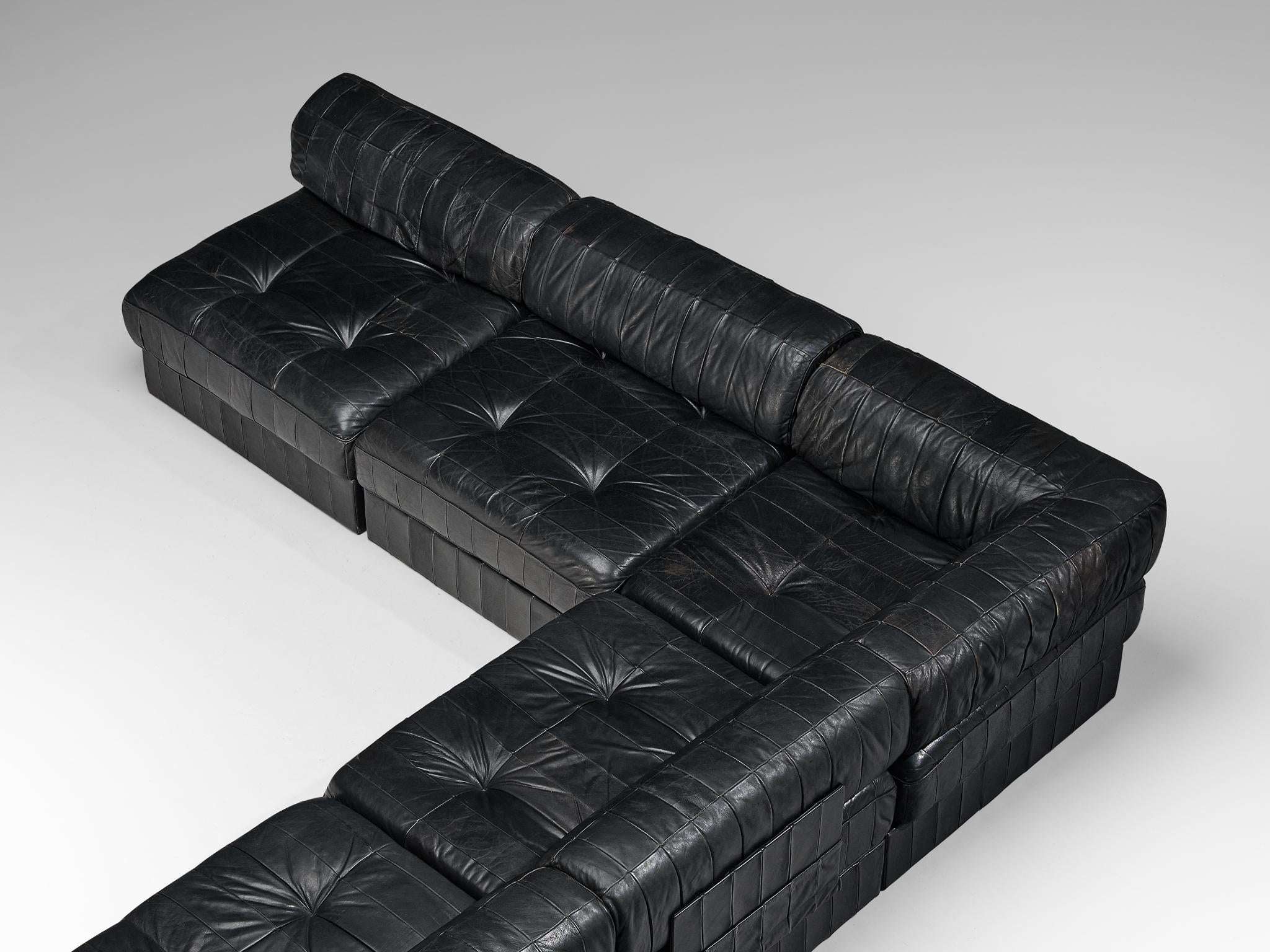 De Sede Ds 88 Modular Sofa In Black