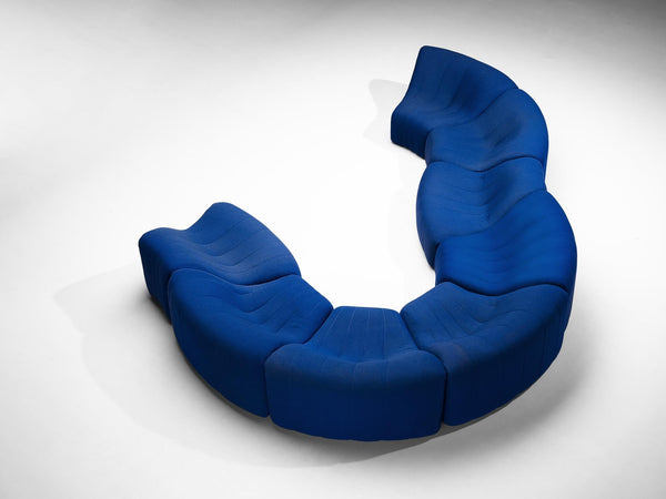Kwok Hoi Chan for Steiner 'Chromatic' Bright Blue Modular Sofa