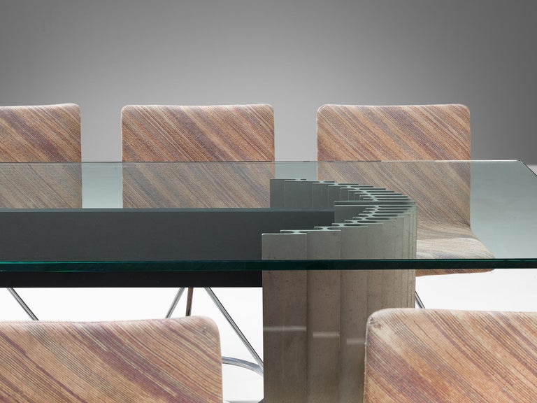 Giovanni Offredi Dining Table with Salvati & Tresoldi 'Dania' Chairs