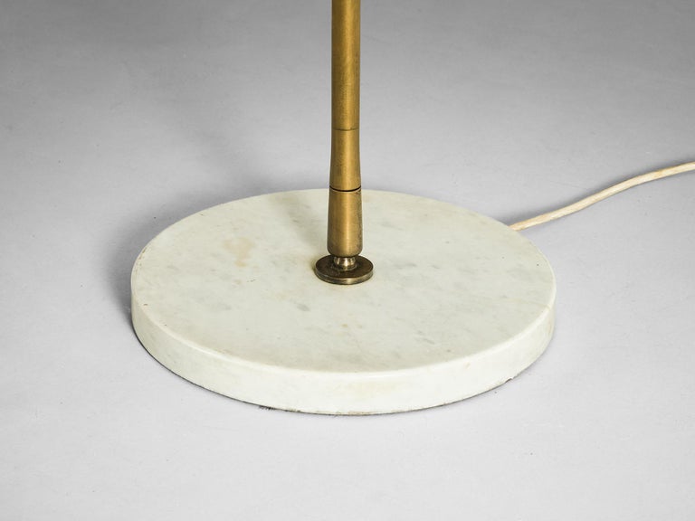 Rare Angelo Ostuni for O-Luce Floor Lamp with Ocher Yellow Shade