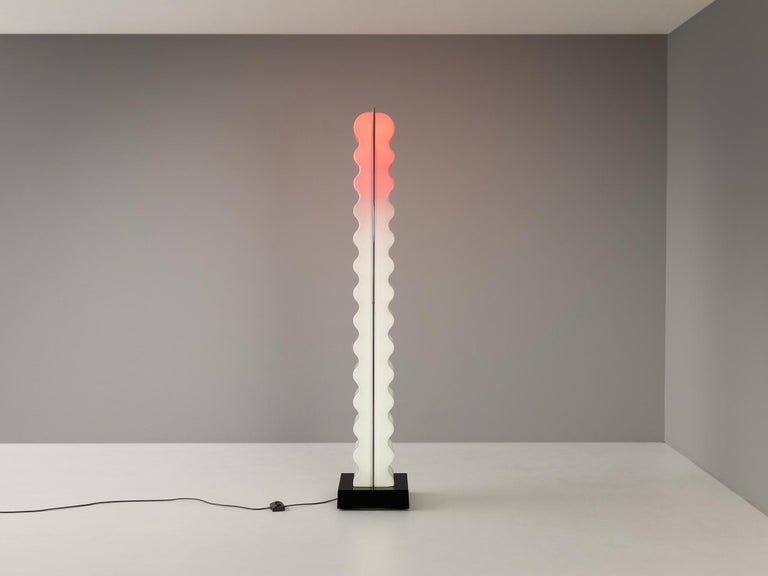Ettore Sottsass for Poltronova 'Cometa' Floor Lamp in Perspex and Aluminum