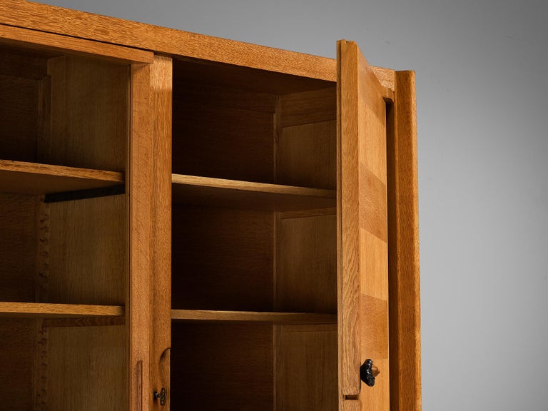 Guillerme & Chambron Highboard in Oak with Ceramic Handles