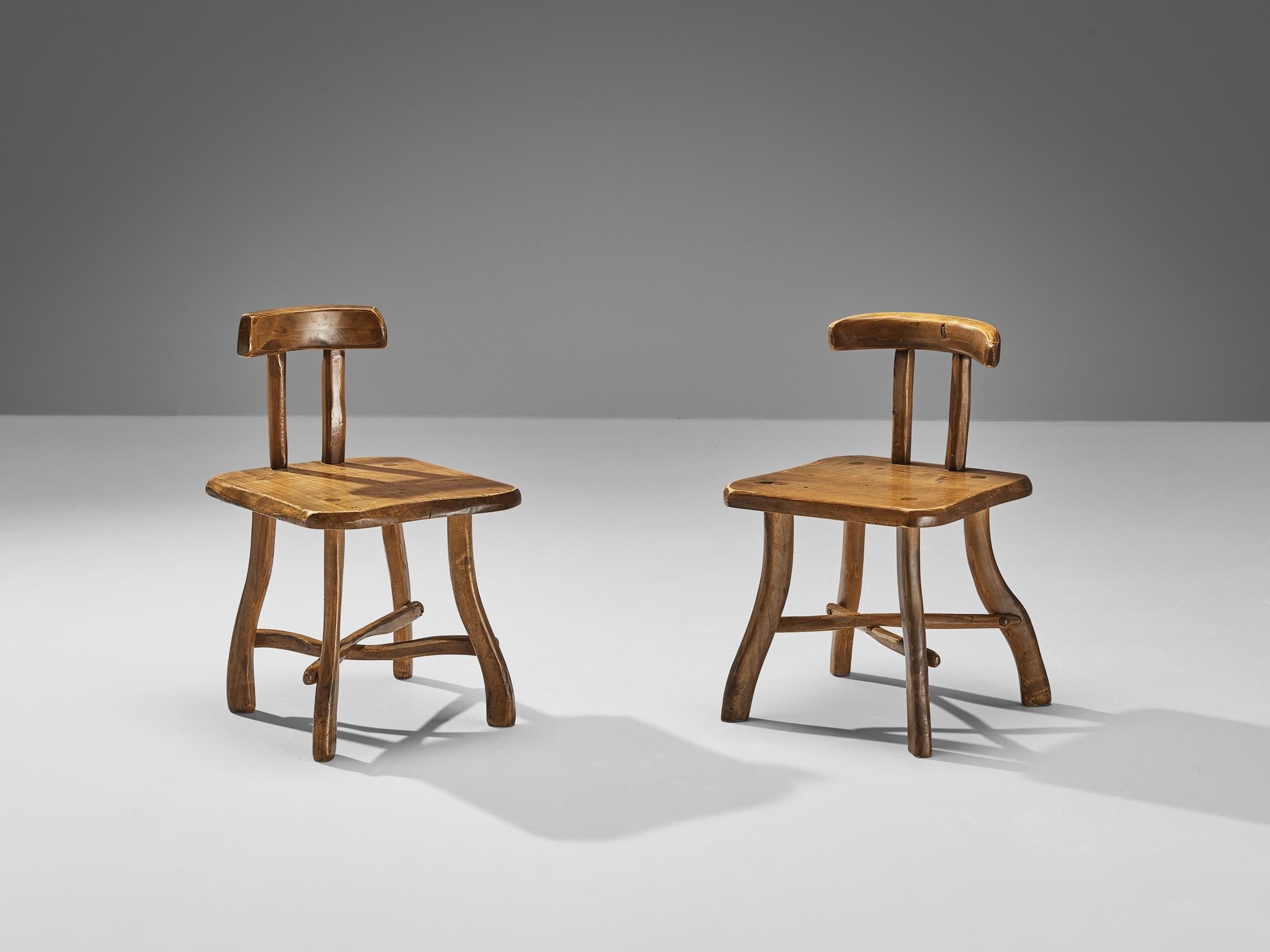 Organic Brutalist Chairs in Maple