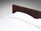 La Permanente Mobili Cantù King Bed with Slatted Framework in Mahogany