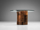 Rare Nerone & Patuzzi for Gruppo NP2 Sculptural Dining Table in Walnut