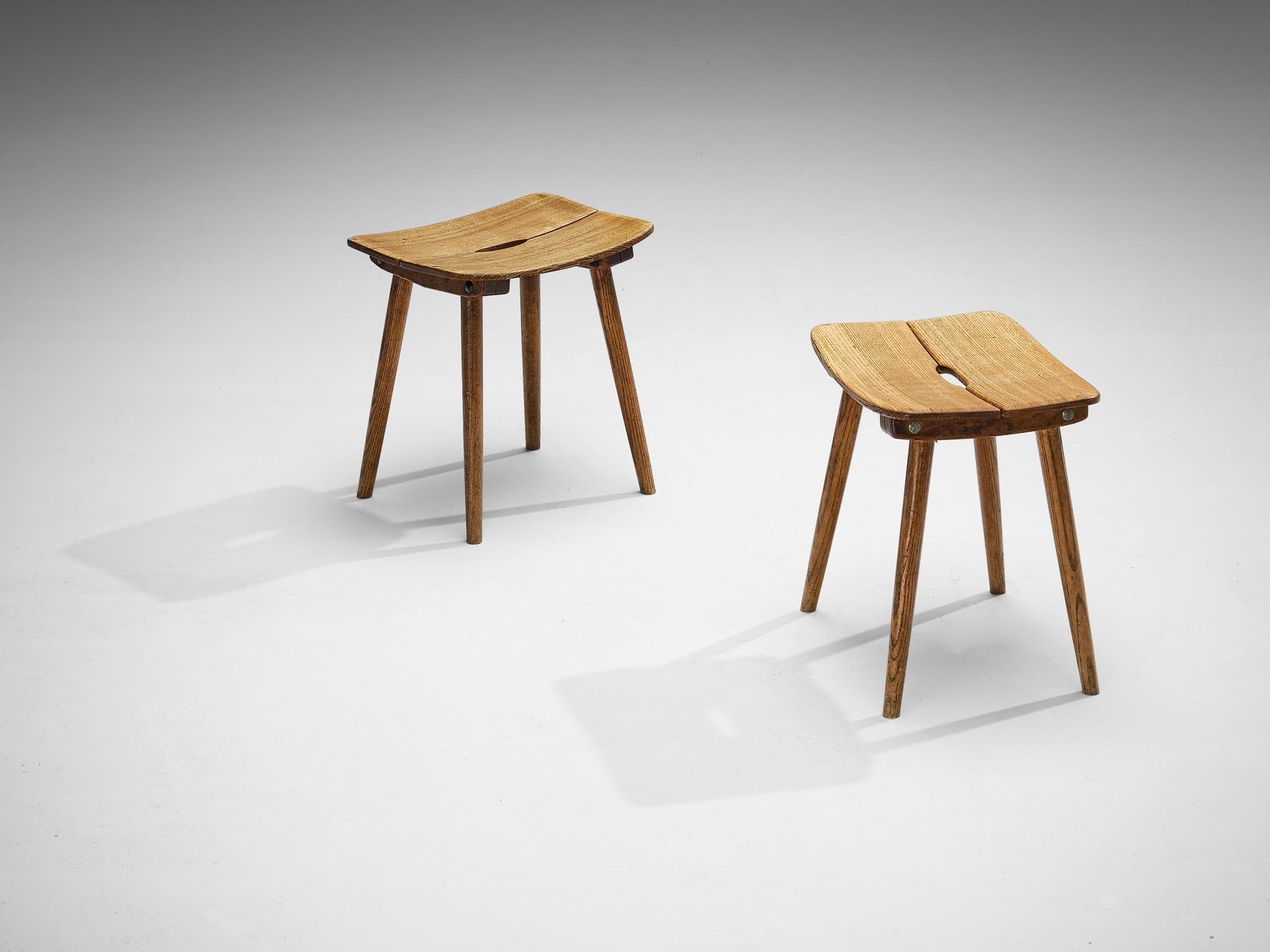 Jacob Müller for Wohnhilfe Stools in Ash