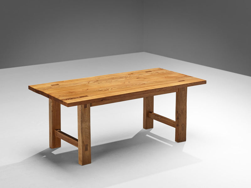 Maison Regain Table with Pair of Benches in Solid Elm