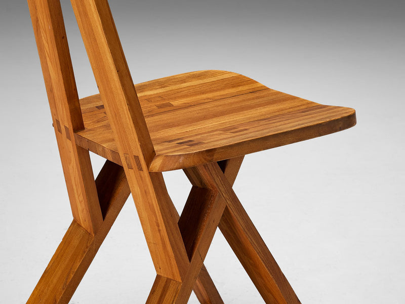 Pierre Chapo Pair of 'S45' Chairs in Elm