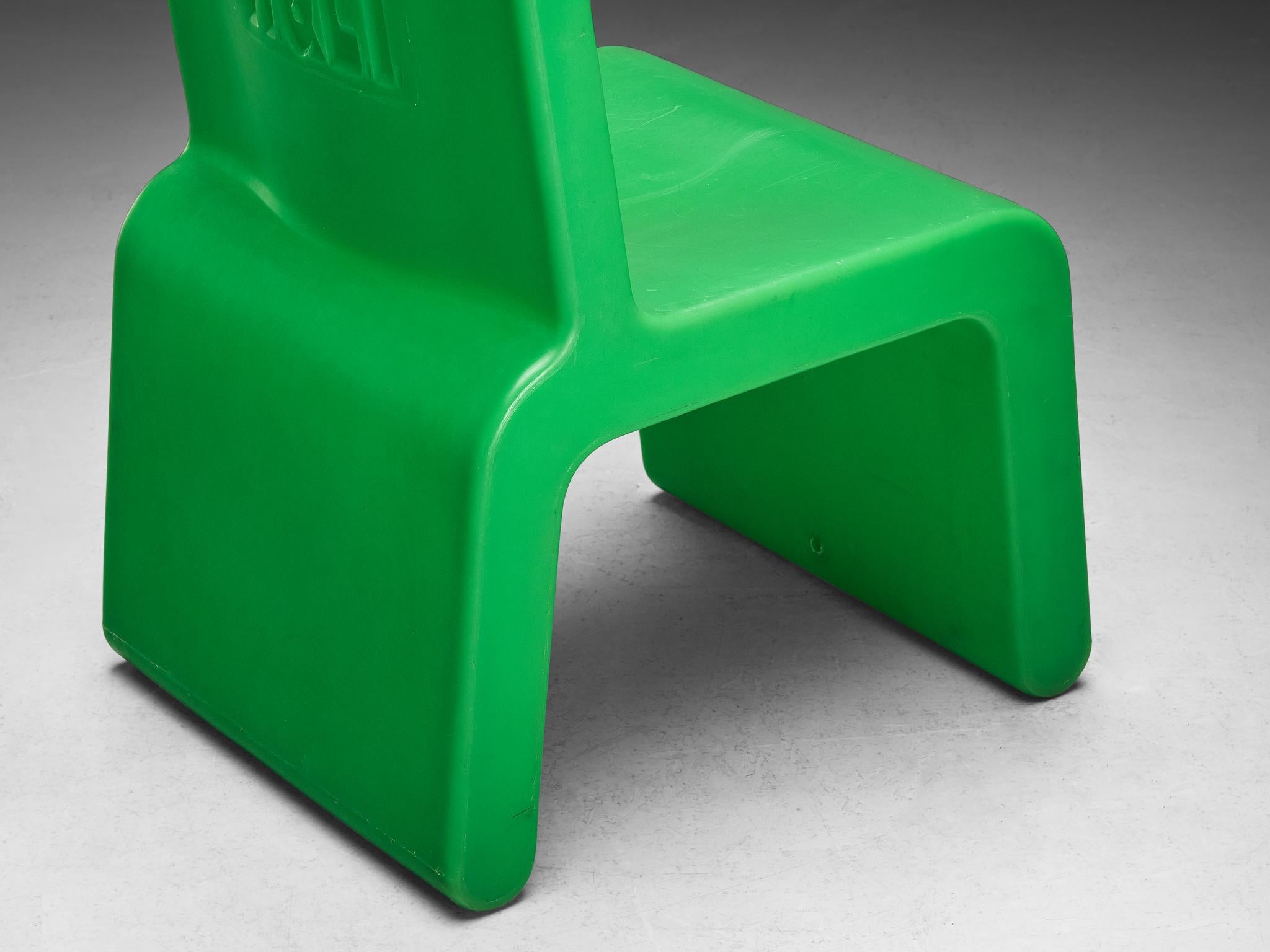 Marc Newson 'Kiss the Future' Chair in Green Molded Polypropylene