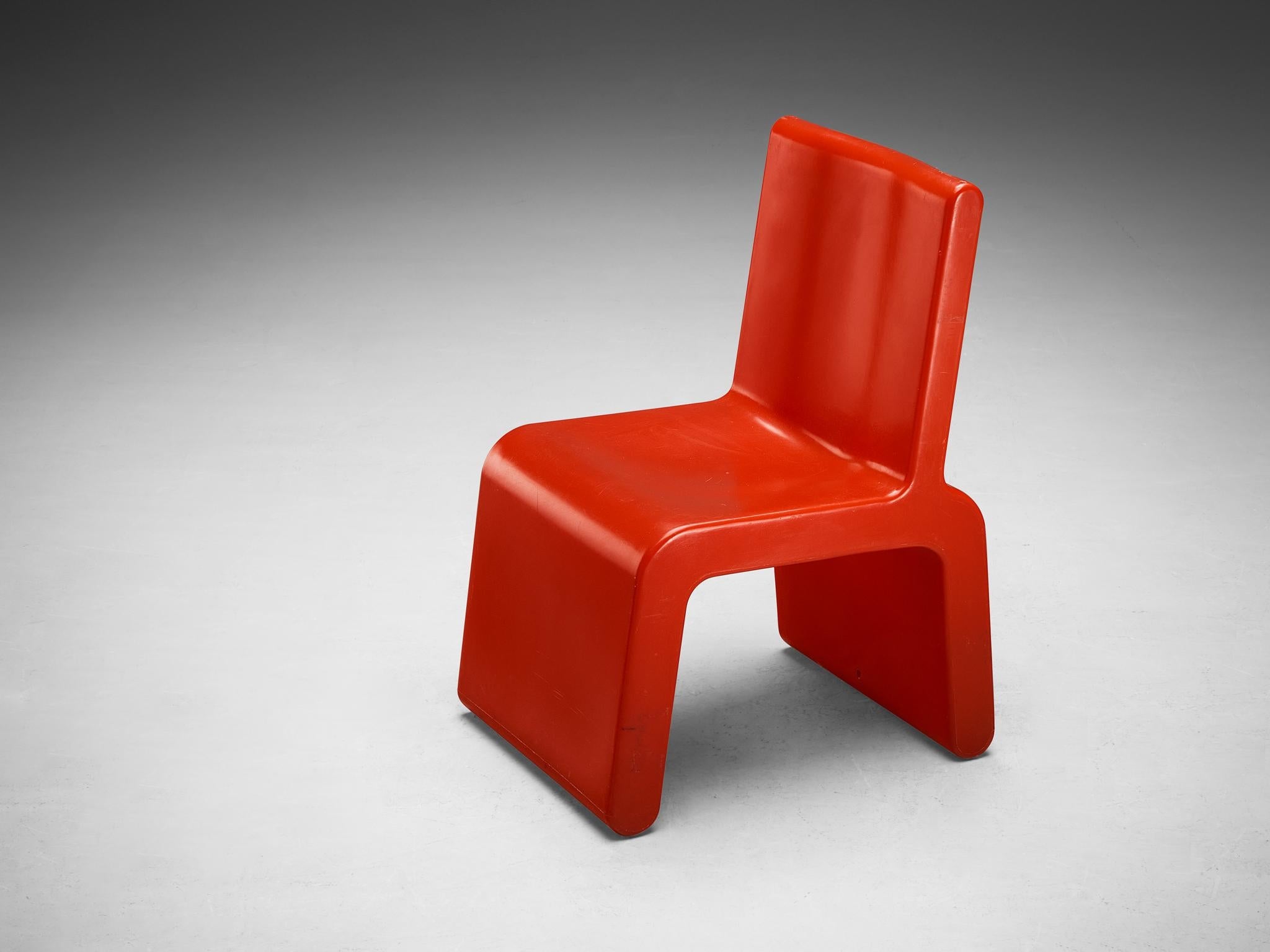 Marc Newson 'Kiss the Future' Chair in Red Molded Polypropylene