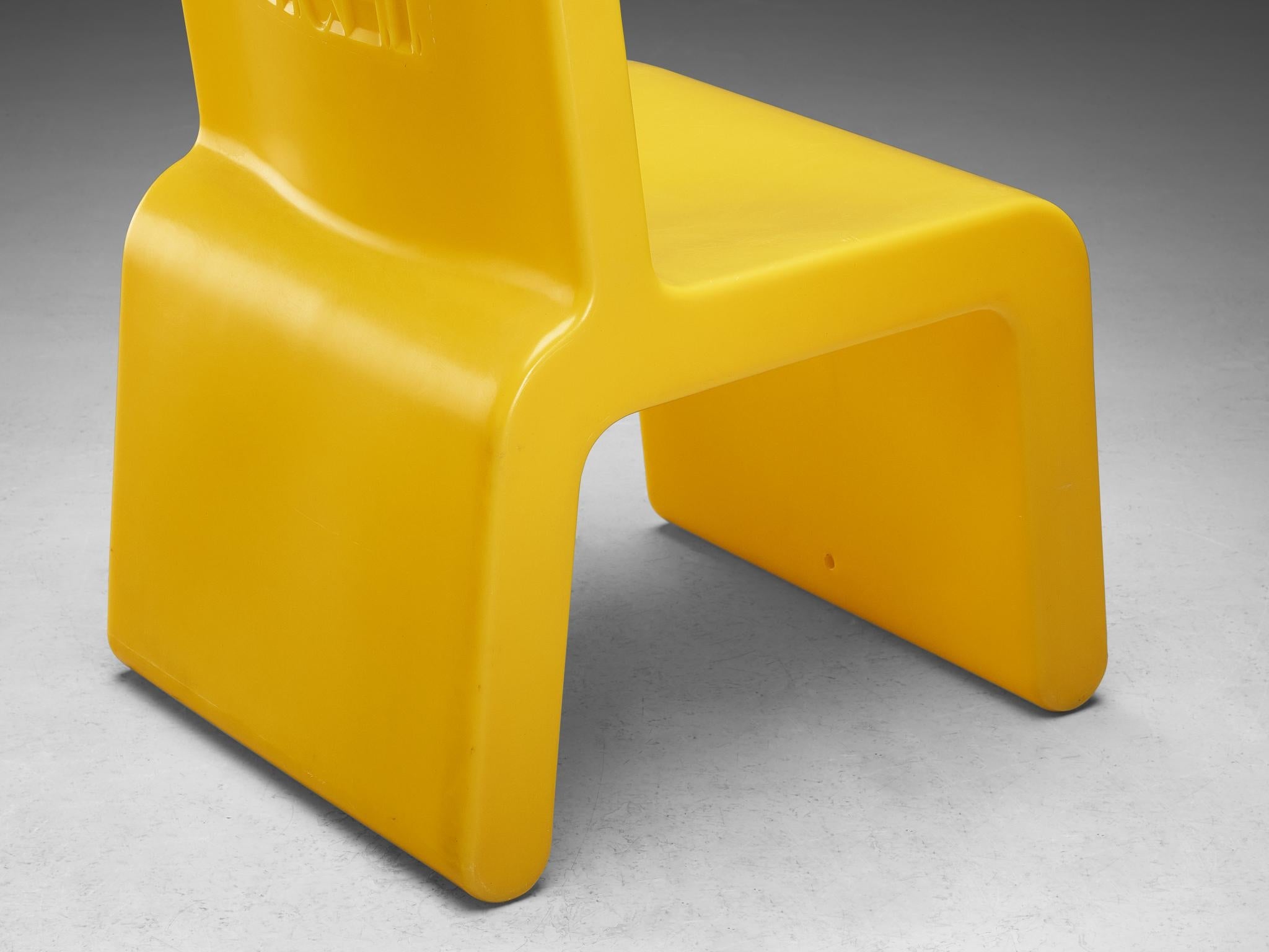 Marc Newson 'Kiss the Future' Chair in Yellow Molded Polypropylene