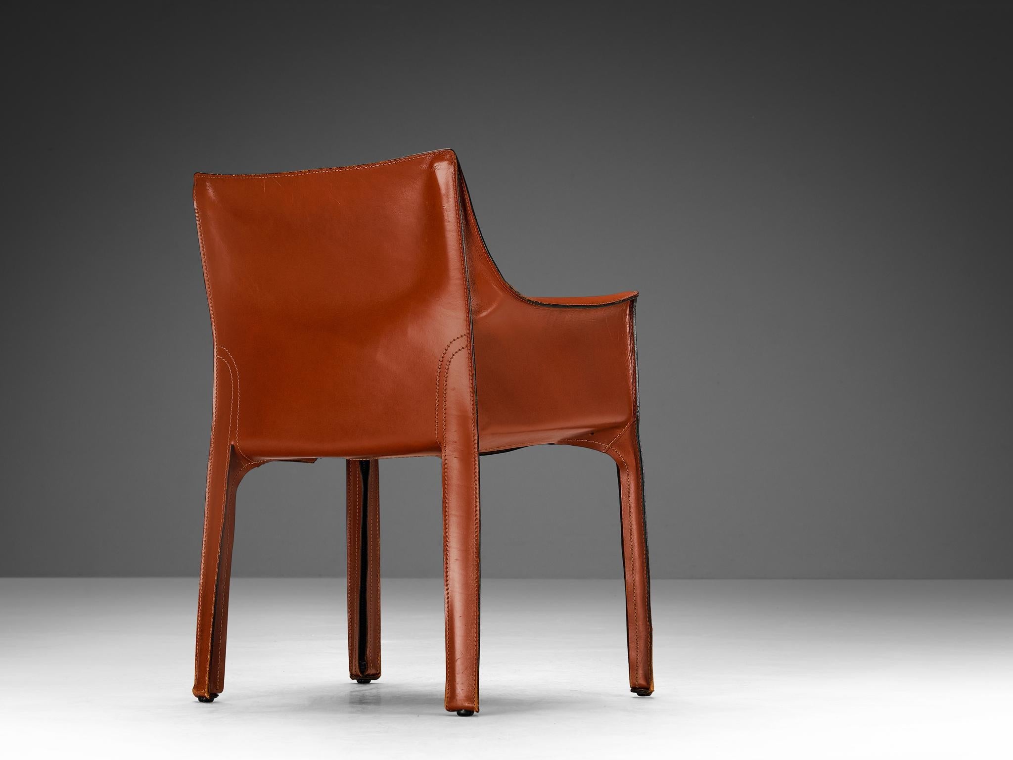 Mario Bellini for Cassina 'CAB 413' Dining Chairs in Leather