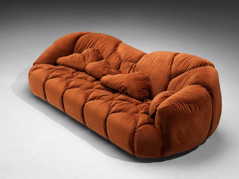 Howard Keith 'Cloud' Sofa in Orange Brown Velvet
