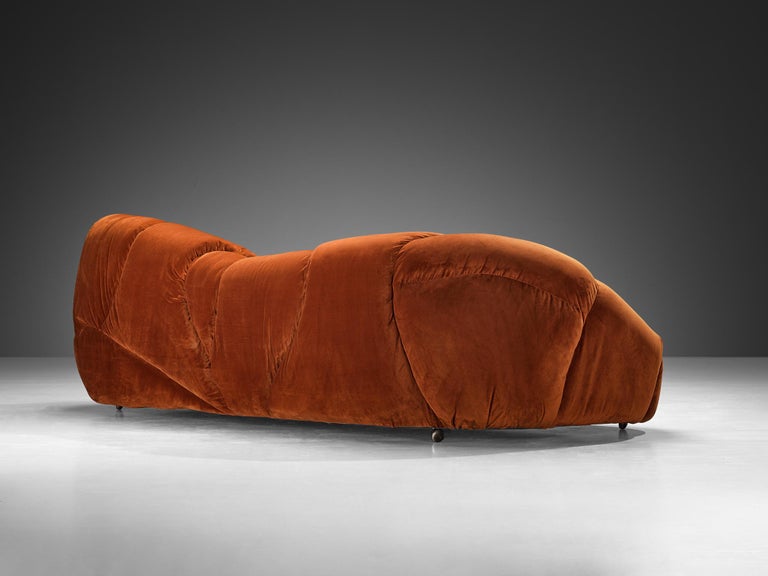 Howard Keith 'Cloud' Sofa in Orange Brown Velvet