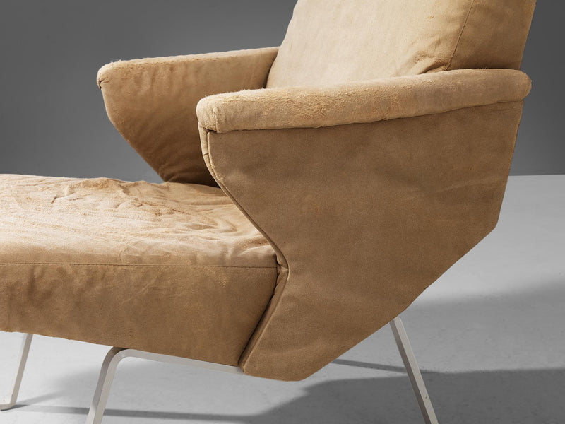 Lounge Chair in Beige Upholstery